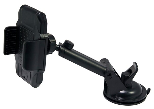 Держатель автомобильный Wiiix HT-28T3, раздвижной для смартфонов (от 55 мм до 95 мм) присоска на панель/стекло, черный (1049251)