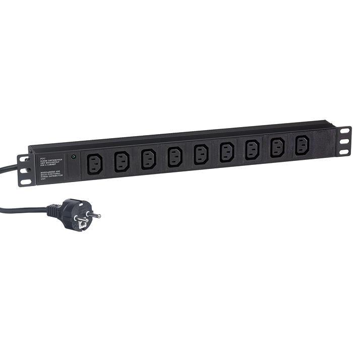 

Блок розеток (PDU) ExeGate ServerPro PDU-19H908 Al-9C13-EU3CU, 1U, кол-во розеток:9 (9xC13), 8А, черный, кабель питания 3 м (EX280857RUS), ServerPro PDU-19H908 Al-9C13-EU3CU