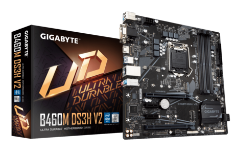 

Материнская плата GIGABYTE B460M DS3H V2, Socket1200, Intel H470, 4xDDR4, 2PCI-Ex16, 4SATA3, 7.1-ch, GLAN, 5USB 3.2, VGA, DVI, HDMI, mATX, Retail, B460M DS3H V2