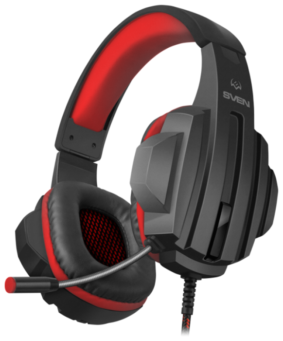 

Проводная гарнитура SVEN AP-G300MV, 2xJack 3.5mm, черный/красный (SV-019372), AP-G300MV