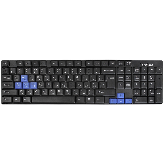

Клавиатура проводная Exegate LY-402N, мембранная, USB, черный (EX283618RUS), LY-402N