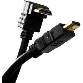 

Кабель HDMI(19M)-HDMI(19M) угловой v2.0, 2 м, черный Telecom TCG225-2M (TCG225-2M), TCG225-2M