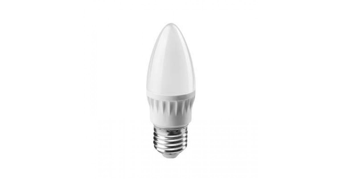 Лампа светодиодная E27 свеча/С37, 6Вт, 6500K / холодный свет, 480лм, ОНЛАЙТ OLL-C37 (61129) - фото 1