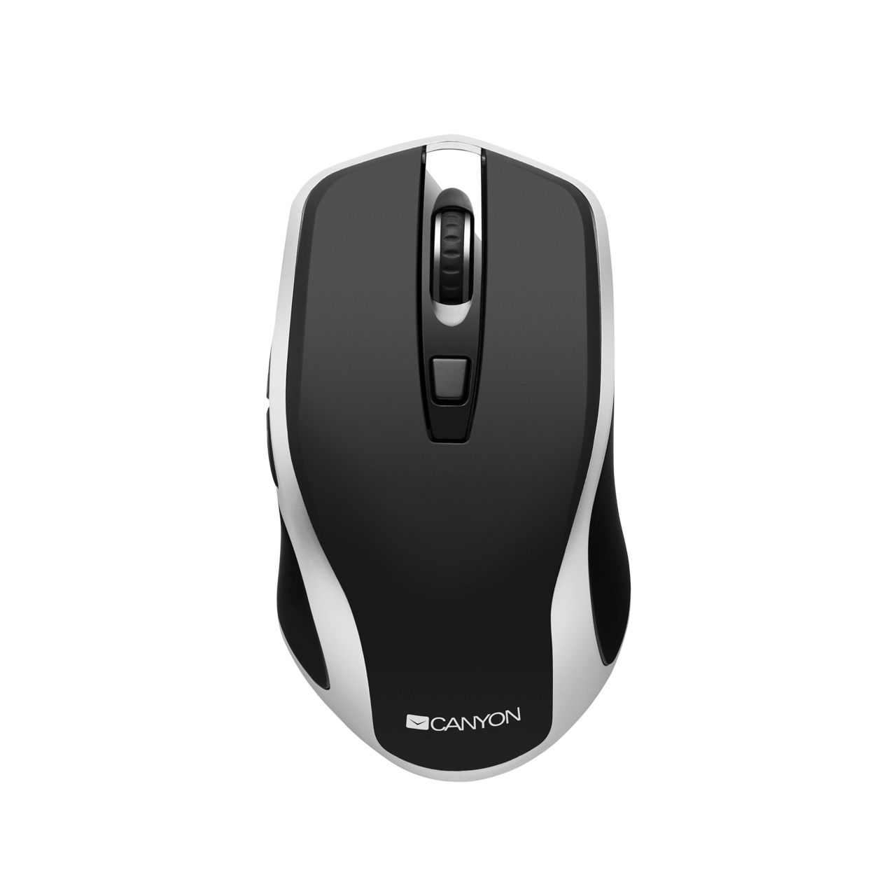

Мышь беспроводная Canyon MW-19, 1600dpi, оптическая светодиодная, USB, черный/серебристый (CNS-CMSW19B), MW-19