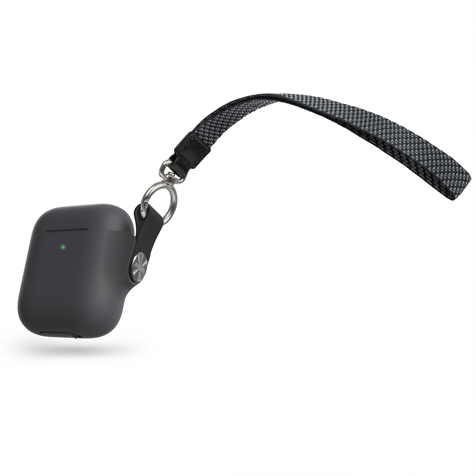 

Чехол Moshi Pebbo для Apple AirPods 1 и 2, черный (99MO123031), -