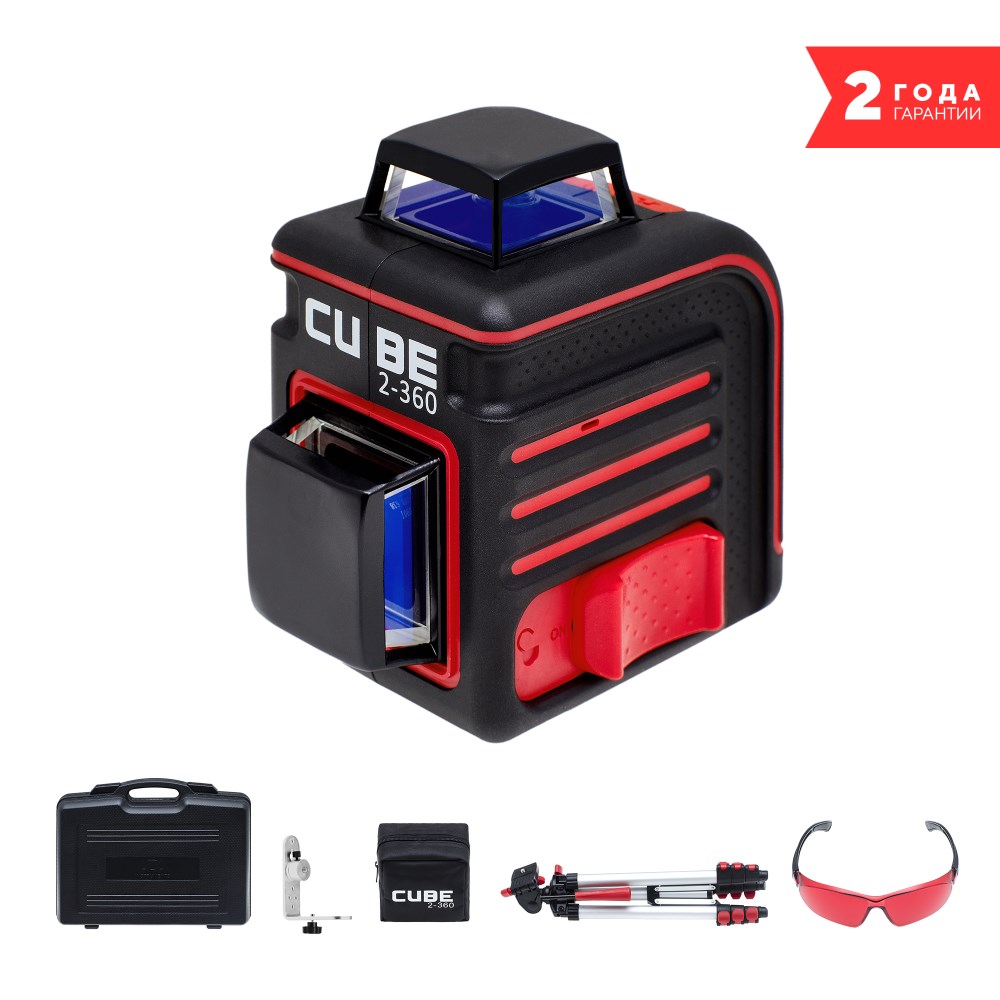 Уровень лазерный (нивелир) линейный, до 20 м, ADA CUBE 2-360 Ultimate Edition