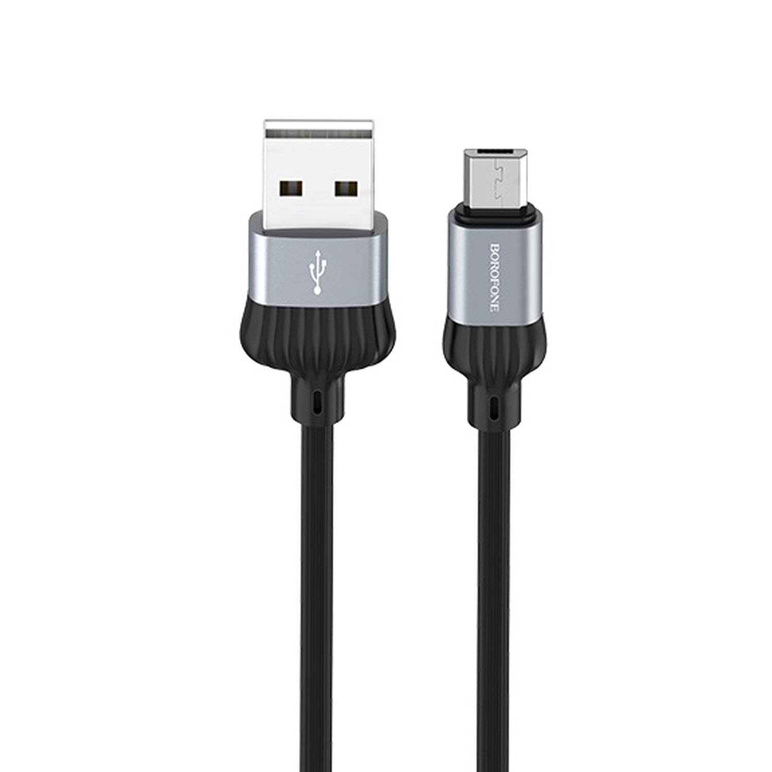 

Кабель USB-Micro USB, 3A, 1м, серый Borofone Dignity BX28, BX28