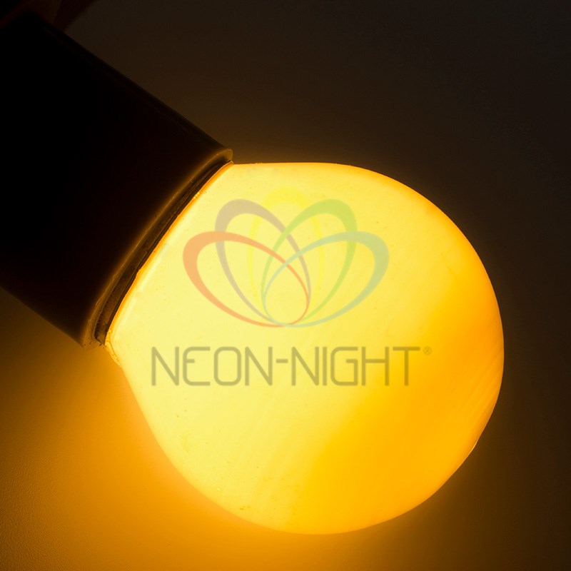 

Лампа накаливания E27 шар/D45, 10Вт / теплый свет, NEON-NIGHT (401-115)