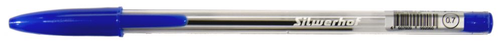Ручка шариковая Silwerhof SIMPLEX, синий, колпачок (016045-01)