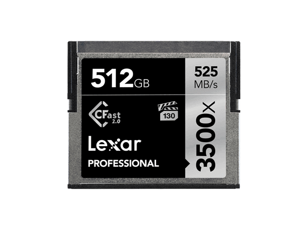 Карта памяти CFast 2.0 Lexar, 512Gb, 3500X