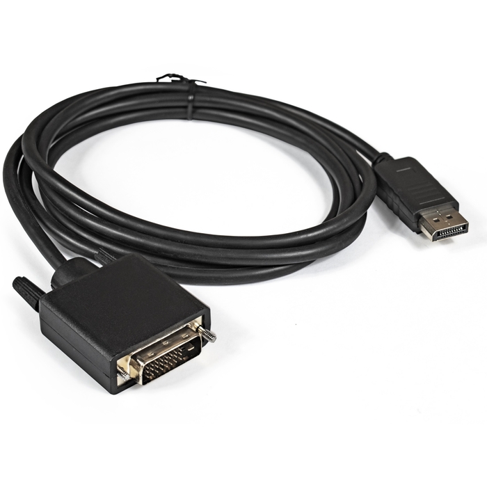 

Кабель-переходник (адаптер) DisplayPort(20M)-DVI-D(25M) поворотный, экранированный, 1.8 м, черный Exegate (EX284908RUS)