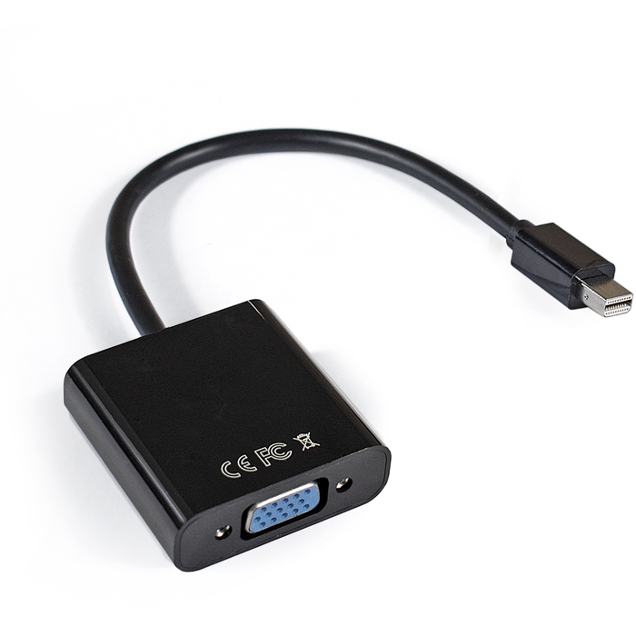 

Кабель-переходник (адаптер) Mini DisplayPort(M)-VGA(15F), экранированный, 15 см, черный Exegate (EX284923RUS)