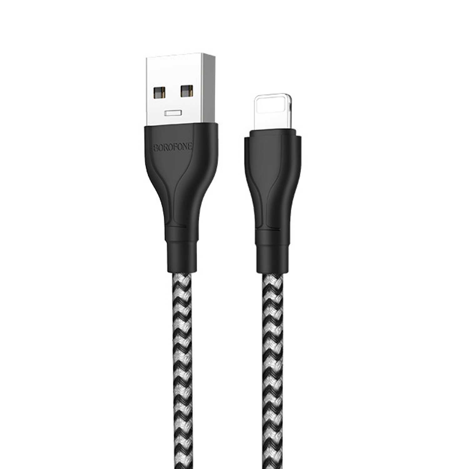 

Кабель USB-Lightning 8-pin, 1м, белый/черный Beneficial Beneficial BX39, BX39
