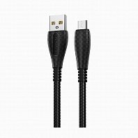 

Кабель USB-Micro USB, 2.4A, 1м, черный Borofone Cool BX38, BX38