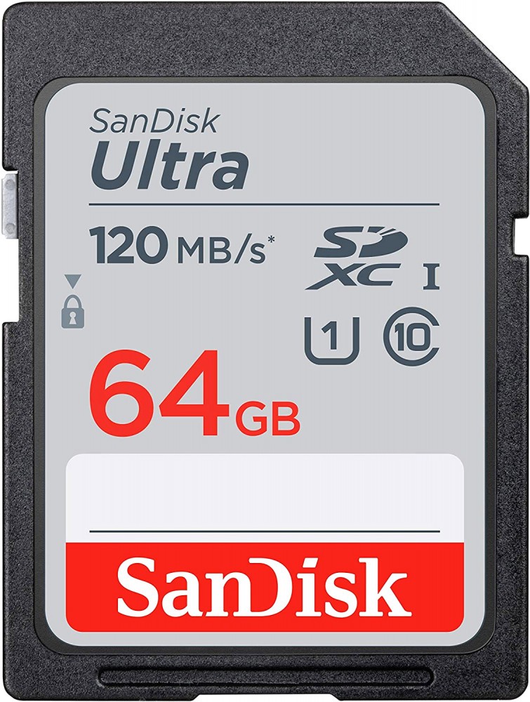 Карта памяти SDXC Sandisk, 64Gb, Class 10