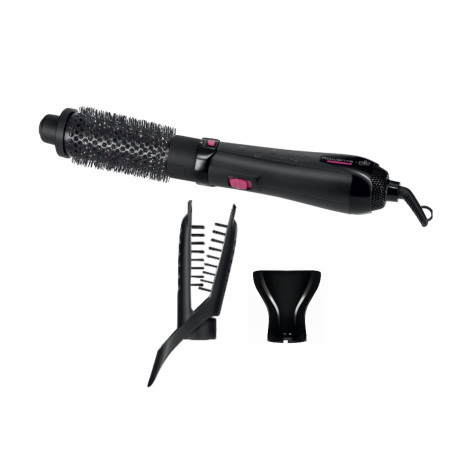 

Фен-щетка Rowenta For Elite CF7812F0 1200Вт, 2 режима, 3 насадки, щетка с керамическим покрытием 38 мм, черный/розовый (1830005847), CF7812F0