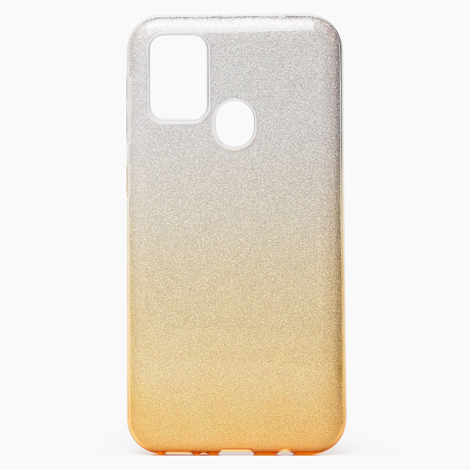 

Чехол-накладка SC097 для смартфона Samsung SM-M315 Galaxy M31, силикон, золотистый/серебристый (градиент) (126694)
