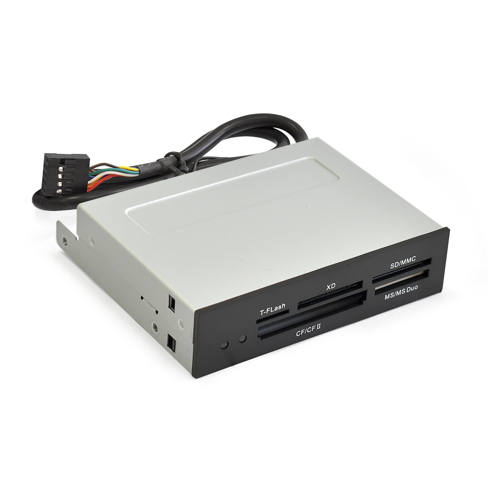 Картридер внутренний Exegate CR-415, CF/SD/MMC/MS/MS Duo/MS pro/T flash, USB 2.0, черный (EX283581RUS) - фото 1