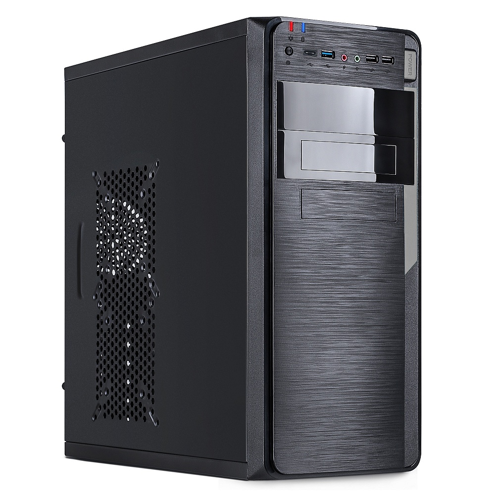 Корпус CROWN CMC-C504, ATX, Midi-Tower, USB 3.0, USB Type-C, черный, 450Вт (CM000003374)