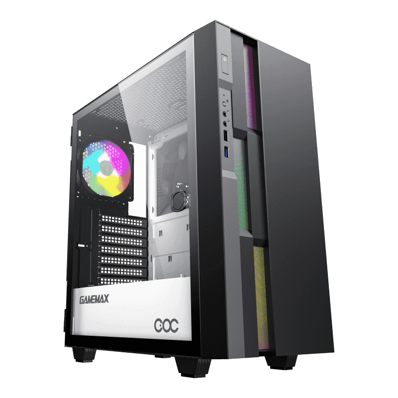 

Корпус GameMax Brufen C3 BG, ATX, Midi-Tower, USB 3.1, RGB подсветка, черный/серый, без БП, Brufen C3 BG