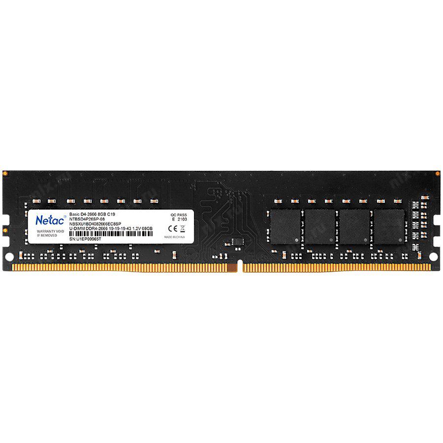 

Память DDR4 DIMM 8Gb, 2666MHz, CL19, Netac (NTBSD4P26SP-08/NTBSD4P26SP-08G), NTBSD4P26SP-08/NTBSD4P26SP-08G
