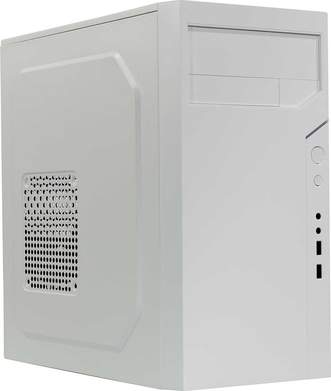 Корпус PowerCool 6505WT-400W, ATX, Midi-Tower, белый, 400 Вт