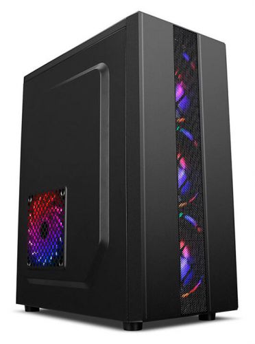 Корпус ACCORD ACC-CL290B, ATX, Midi-Tower, USB 3.0, RGB подсветка, черный, без БП