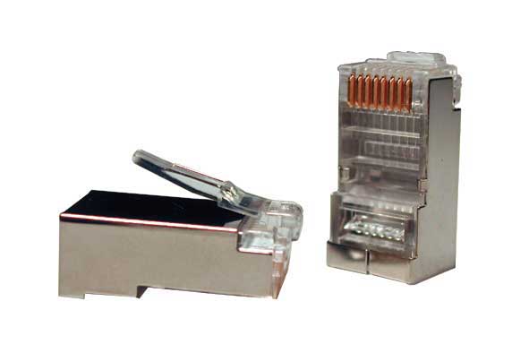 

Коннектор RJ-45 8P8C категория 5e, экранированный, 100шт., 5bites (US060A)