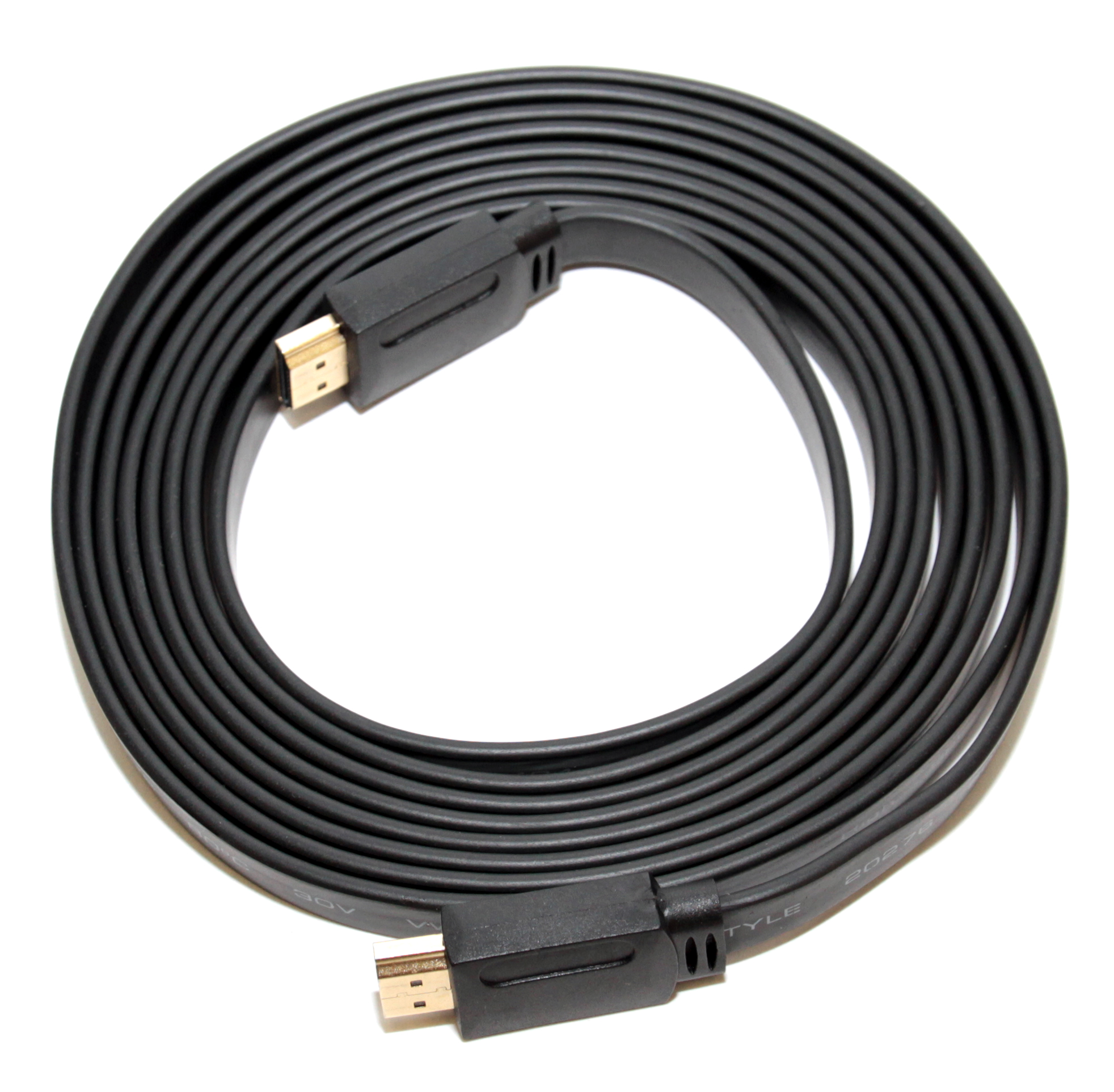 

Кабель HDMI(19M)-HDMI(19M) v1.4b 4K, плоский, 50см, черный 5bites (APC-185-05A), 0