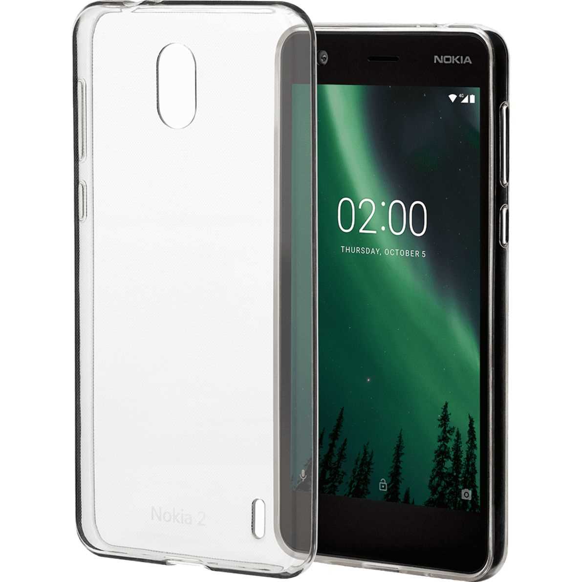 Чехол Crystal Case для смартфона Nokia 2, термопластичный полиуретан (TPU),  прозрачный, 870562 купить в Уфе в интернет-магазине e2e4