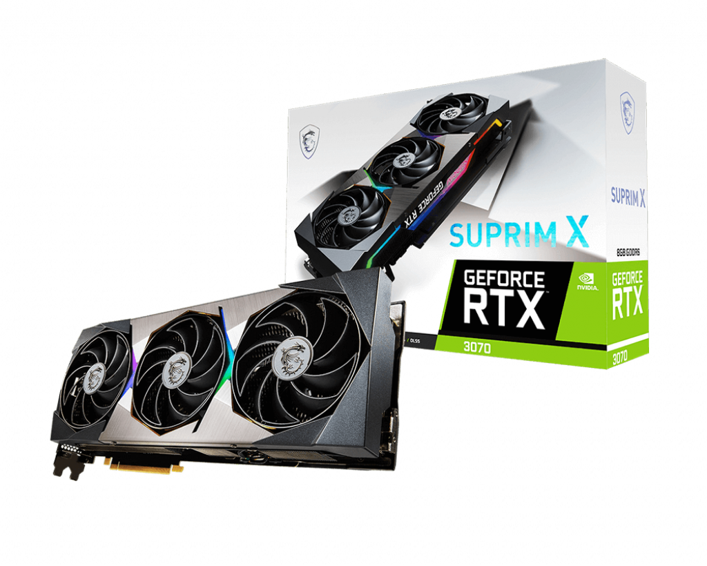 Видеокарта MSI NVIDIA GeForce RTX 3070 8Gb DDR6 (RTX 3070 SUPRIM X 8G LHR)