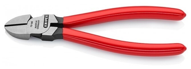 

Бокорезы 160мм, CrV, рукоятки обливные, диэлектрические, KNIPEX KN-7001160 (KN-7001160), KN-7001160
