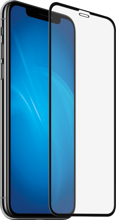 

Защитное стекло DF для экрана смартфона Apple Phone XR/11, FullScreen, черная рамка, 3D (iColor-17 )