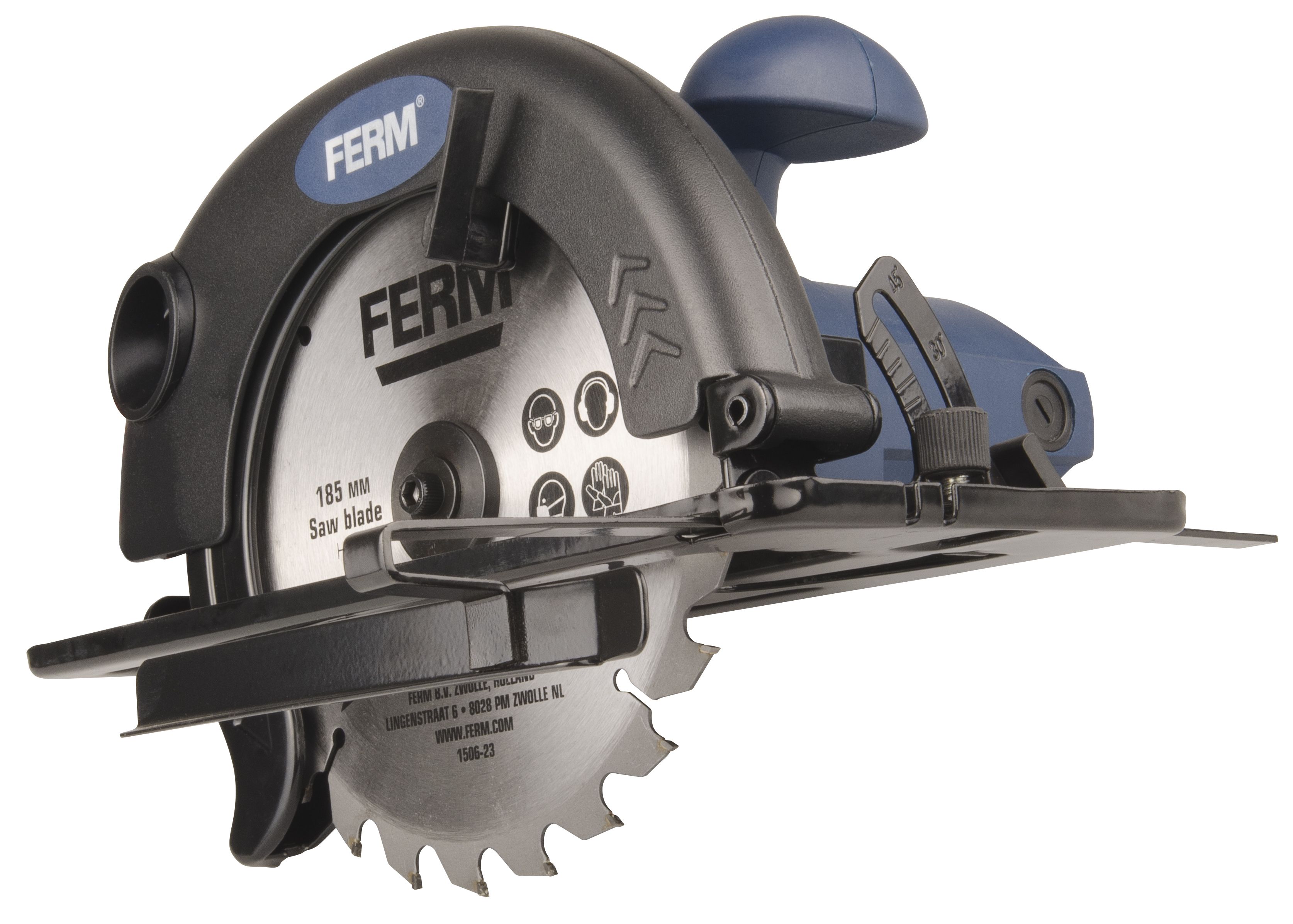

Дисковая пила Ferm CSM1039, 1.2 кВт, 5000 об/мин, диаметр диска 18.5 см, CSM1039