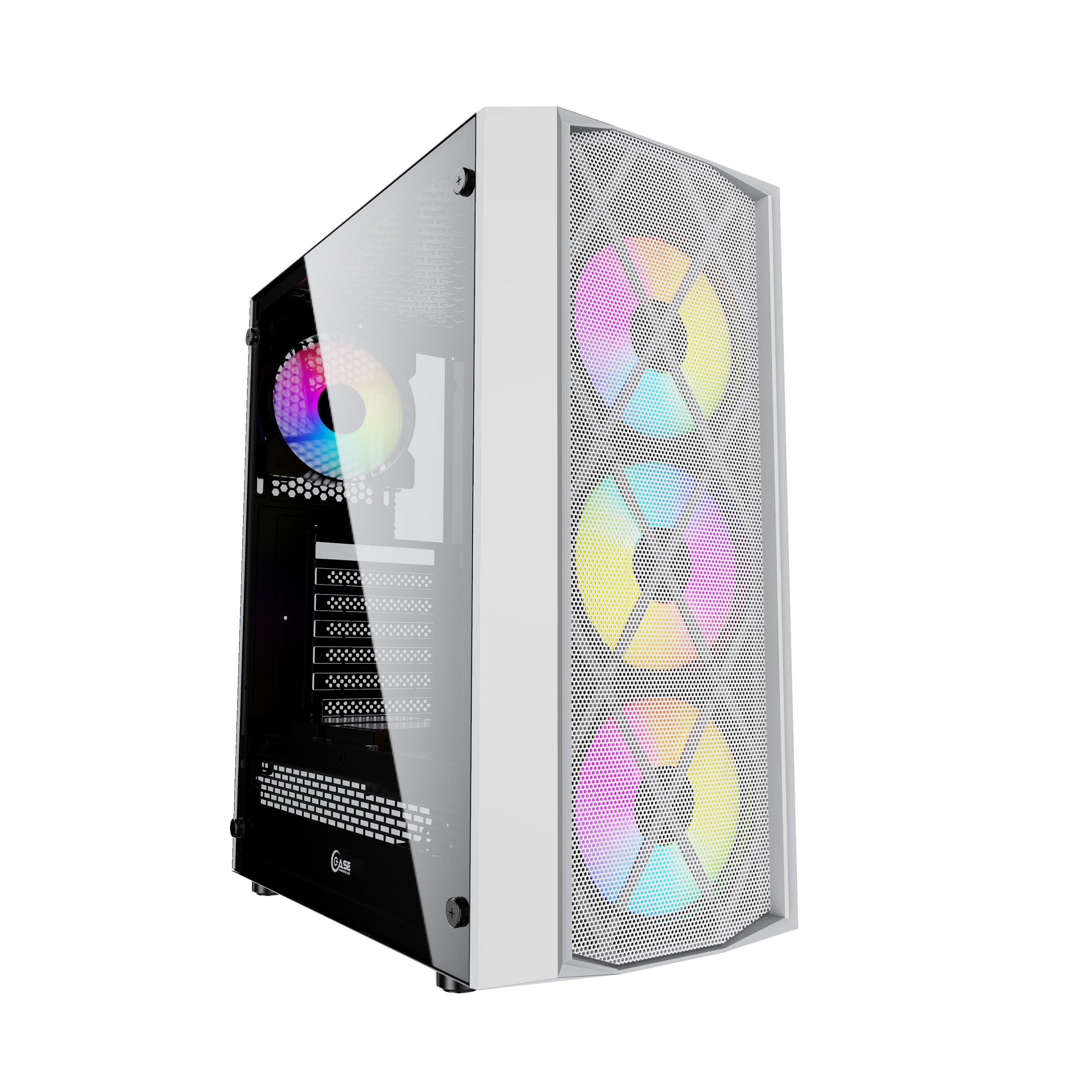 

Корпус PowerCase Rhombus X4 White, ATX, Midi-Tower, USB 3.0, белый, без БП (CMRMW-L4), Rhombus X4 White