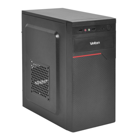 Корпус Velton 7003A, mATX, Mini-Tower, черный, 450 Вт (T0000004409)