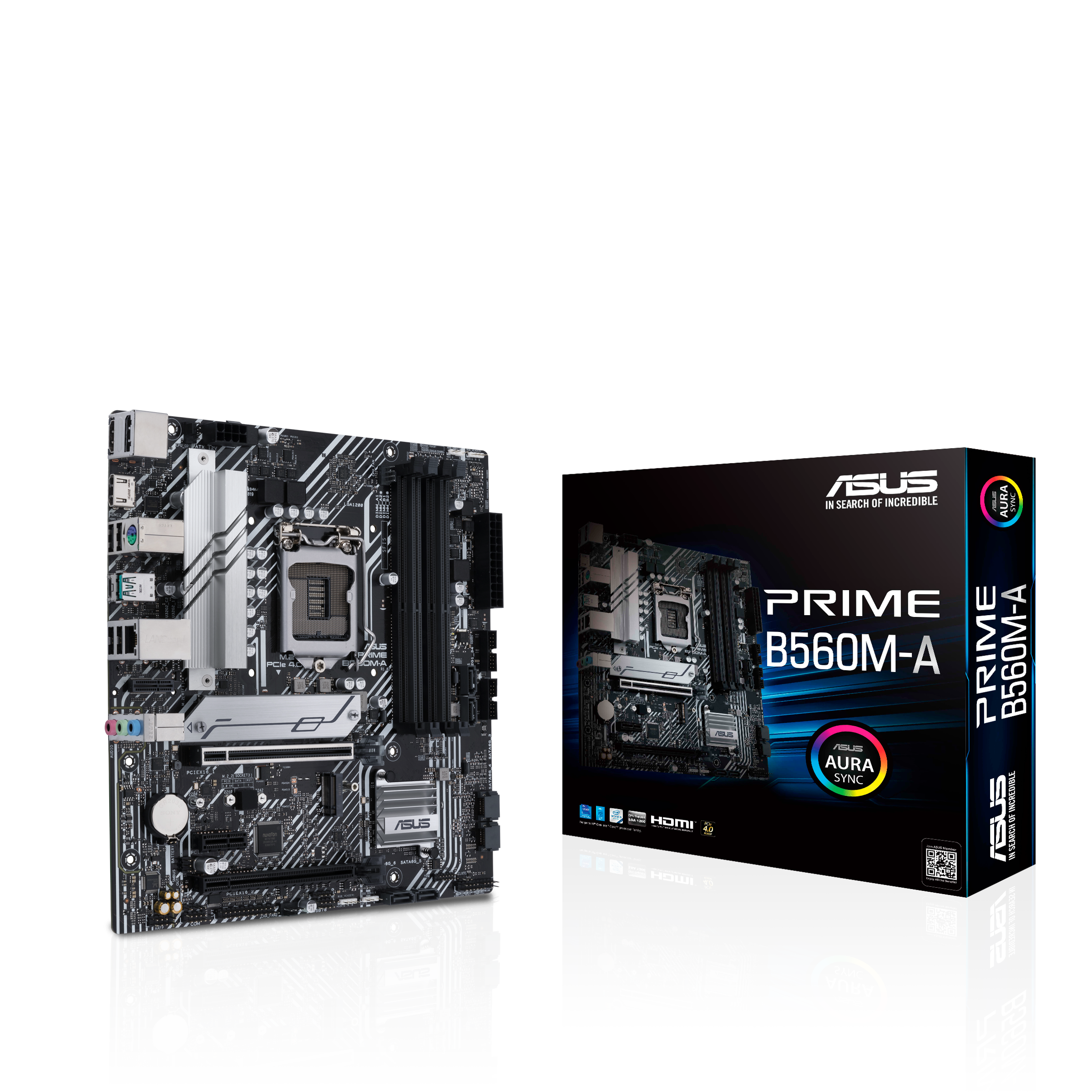 

Материнская плата ASUS PRIME B560M-A, Socket1200, Intel B560, 4xDDR4, 2PCI-Ex16, 6SATA3, 7.1-ch, GLAN, 5USB 3.2, USB Type-C, HDMI, DisplayPort, mATX, Retail, PRIME B560M-A