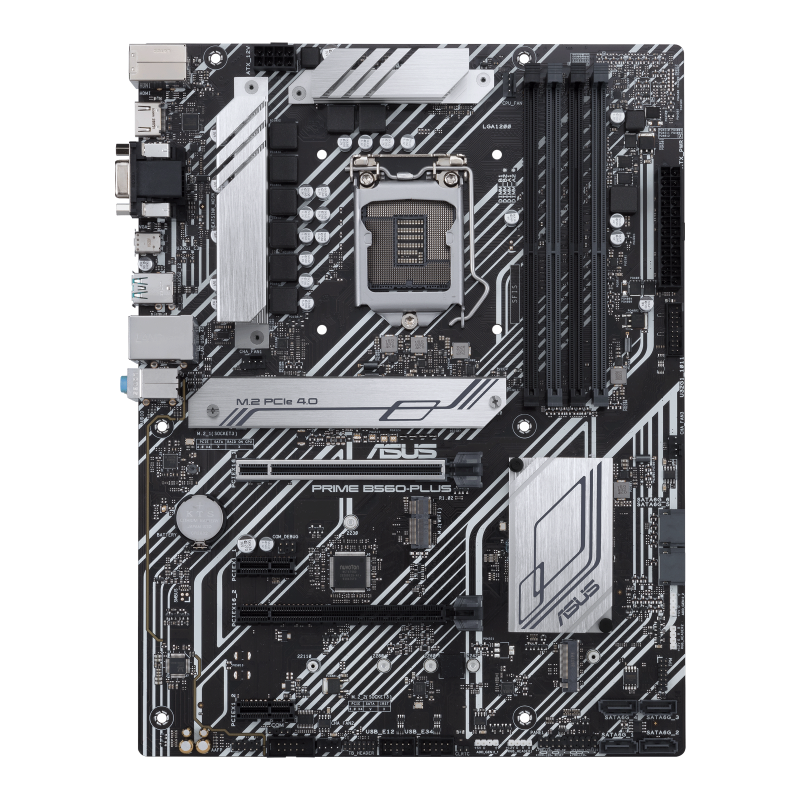 

Материнская плата ASUS PRIME B560-PLUS, Socket1200, Intel B560, 4xDDR4, 2PCI-Ex16, 6SATA3, 7.1-ch, GLAN, 4USB 3.2, USB Type-C, VGA, HDMI, DisplayPort, ATX, Retail, PRIME B560-PLUS