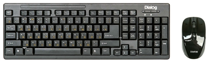 Клавиатура + мышь Dialog KMROP-4010U, беспроводная, USB, черный