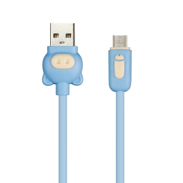 

Кабель USB 2.0(Am)-Micro USB 2.0(Bm), 2A, 1м, синий Smartbuy COLOR PIG iK-12CPG (iK-12CPG blue), iK-12CPG