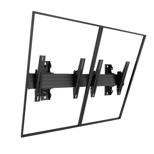 

Кронштейн настенный для TV/монитора Chief LWM2x1UP, 40"-55", 2-монитора, VESA 100x100мм-800х800мм, наклонный, до 56 кг, черный, LWM2x1UP