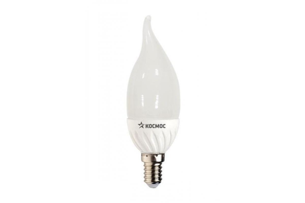 

Лампа светодиодная E14 свеча на ветру, 7Вт, 4500K / белый, КОСМОС (Lksm_LED7wCWE1445), 0