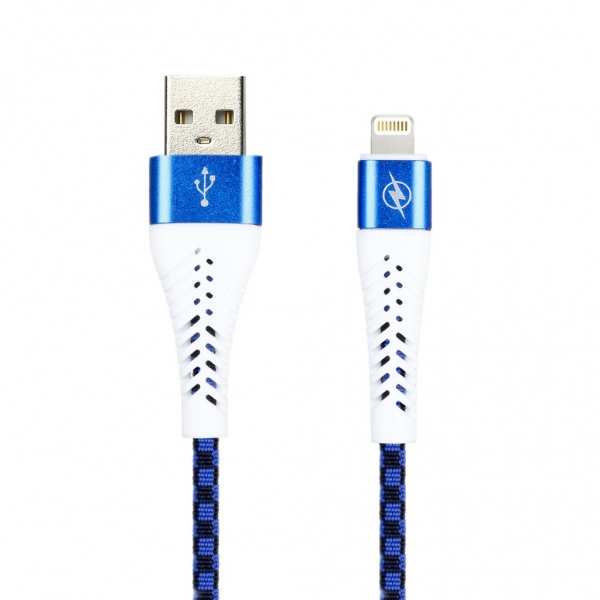 

Кабель USB 2.0(Am)-Lightning 8-pin(m), 2A, 1м, синий Smartbuy CHESS iK-512CSS (iK-512CSS blue), iK-512CSS