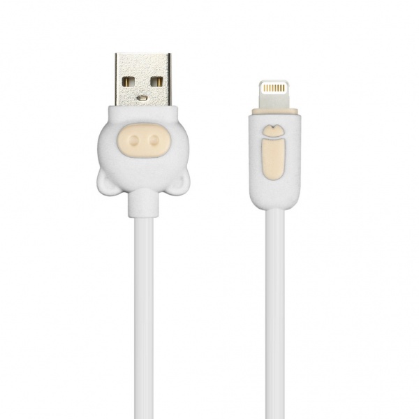 

Кабель USB 2.0(Am)-Lightning 8-pin(m), 2A, 1м, белый Smartbuy COLOR PIG iK-512CPG (iK-512CPG white), iK-512CPG