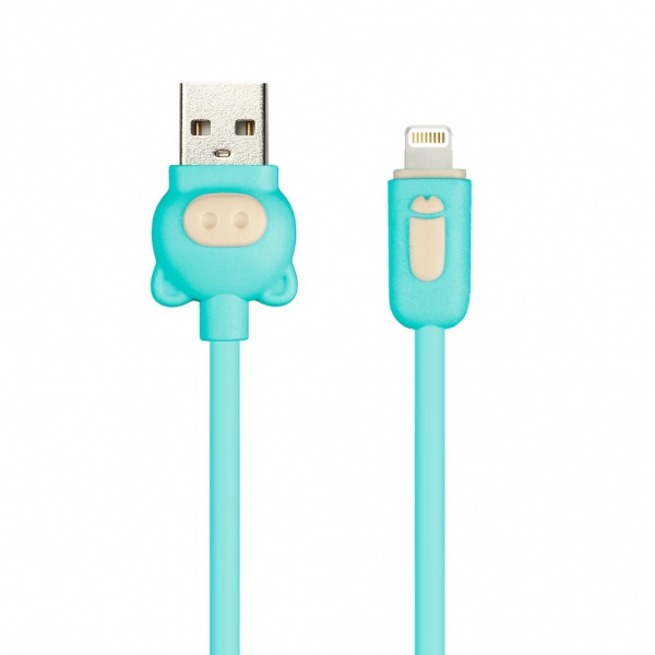 

Кабель USB 2.0(Am)-Lightning 8-pin(m), 2A, 1м, зеленый Smartbuy COLOR PIG iK-512CPG (iK-512CPG green), iK-512CPG