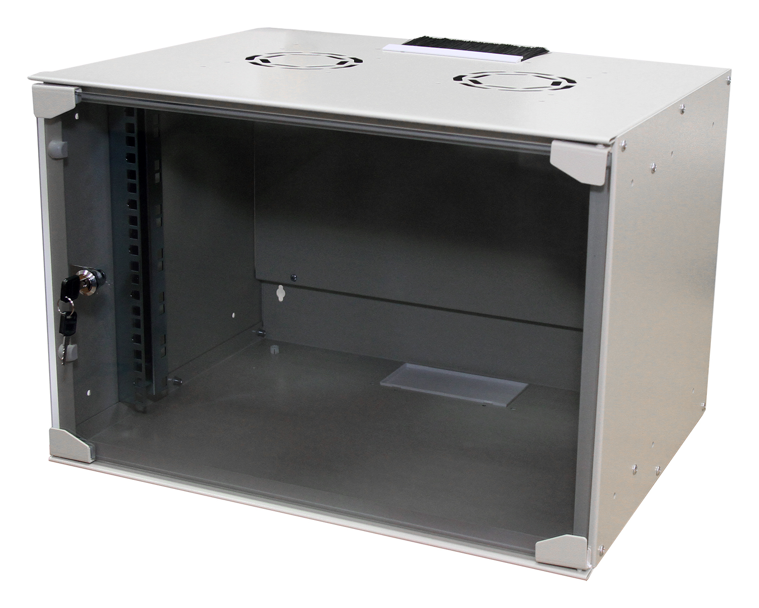 Шкаф телекоммуникационный настенный 6U 520x400 мм, стекло, серый, разборный, 5bites (TC5402-06G)