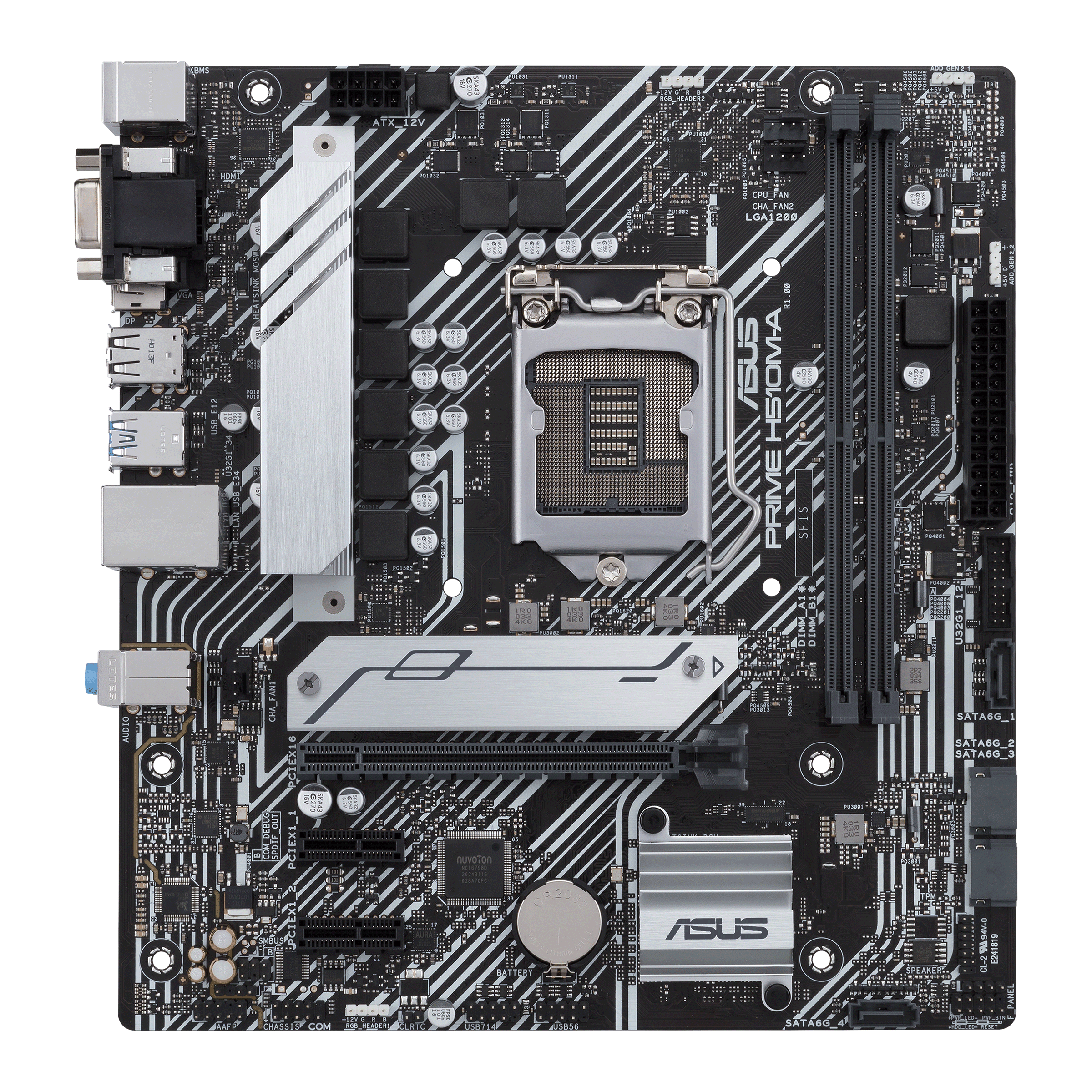 Материнская плата ASUS PRIME H510M-A, Socket1200, Intel H510, mATX