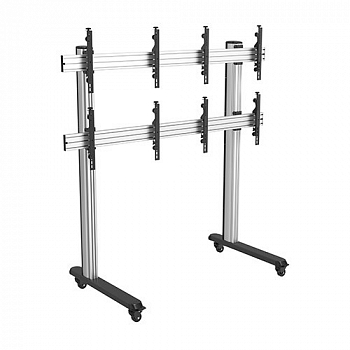 

Стойка напольная для видеостен Wize Pro VWM2X2-55, 45"-55", 4 монитора, VESA 200x200мм-600x400мм, наклонный, до 50 кг, черный, VWM2X2-55