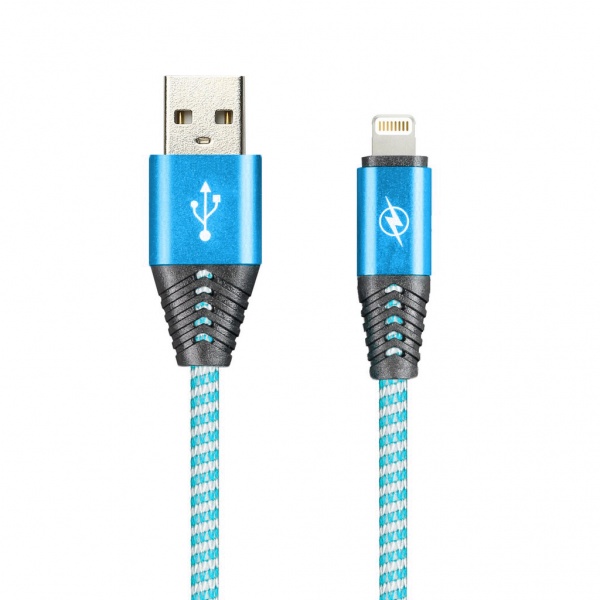 

Кабель USB 2.0(Am)-Lightning 8-pin(m), 2A, 1м, синий Smartbuy HEDGEHOG iK-512HH (iK-512HH blue), iK-512HH