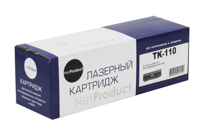 

Картридж лазерный NetProduct N-TK-110 (TK-110), 6000 страниц, совместимый, для Kyocera FS-720/820/920